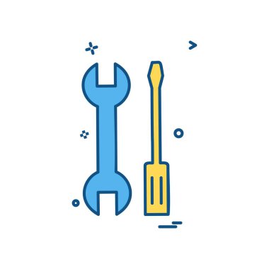  İngiliz anahtarı simgesi vektör tasarım araçları kurma hizmetleri