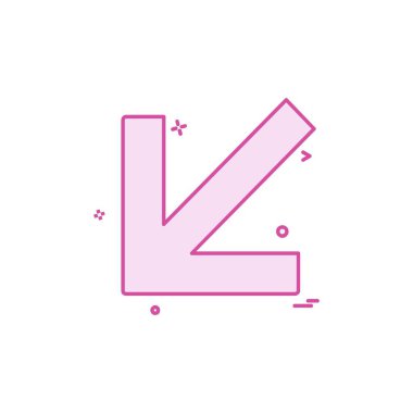 Aşağı ok simgesi tasarım vektörü