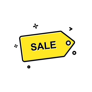 Satılık etiket simge tasarlamak vektör