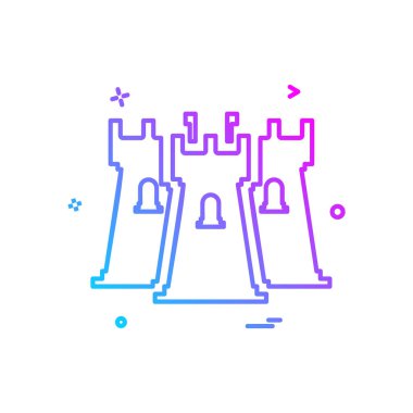 Fort simgesi tasarım vektörü