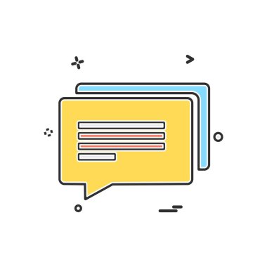 İleti simge tasarlamak vektör