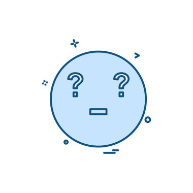 Emoji simgesi tasarım, vektör çizim