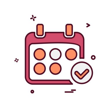 Takvim simgesi tasarım vektörü