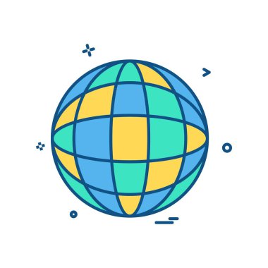 glob harita simge vektör tasarımı