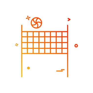 voleybol simge vektör tasarımı