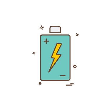 Batarya simgesi tasarım vektörü