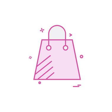 Alışveriş çantası simgesi tasarım vektörü