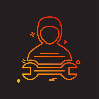 İş simgesi tasarım, renkli vektör çizim