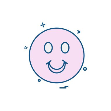 Emoji simgesi tasarım, renkli vektör çizim