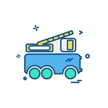 Araç simgesi tasarım, renkli vektör çizim