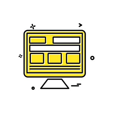 Web sitesi düzenleme simgesi tasarım vektörü