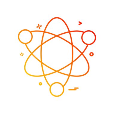 atom bilimi ikon vektör tasarımı