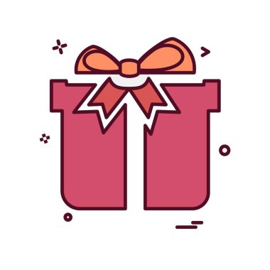 Giftbox simge tasarlamak vektör