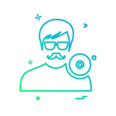 Avatar erkek simge tasarım vektörü