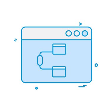 Web yerleşim simgesi tasarım vektörü
