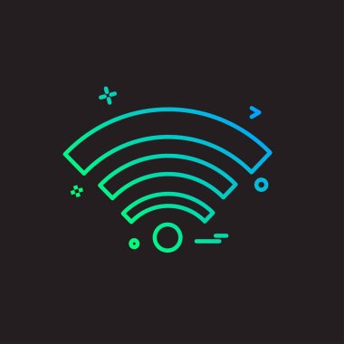 Wifi simge tasarım vektörü