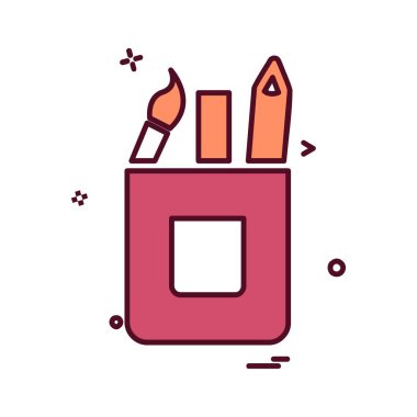 Kalem simgesi tasarım vektörü 