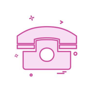 Telefon simgesi tasarım vektörü 