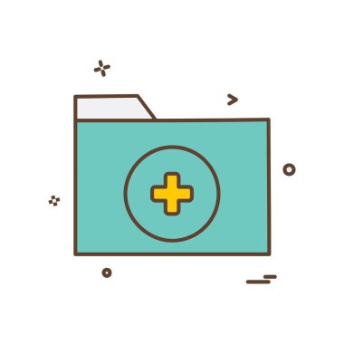 Klasör simgesi tasarım vektör illustr