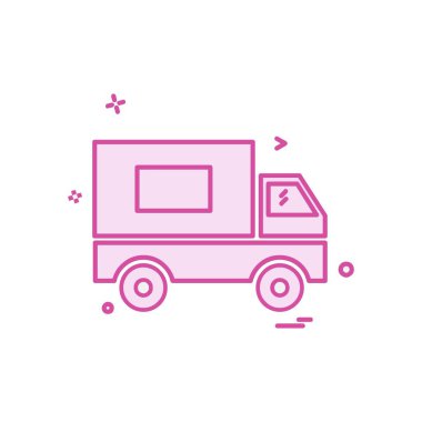 Araç simgesi tasarım, renkli vektör çizim