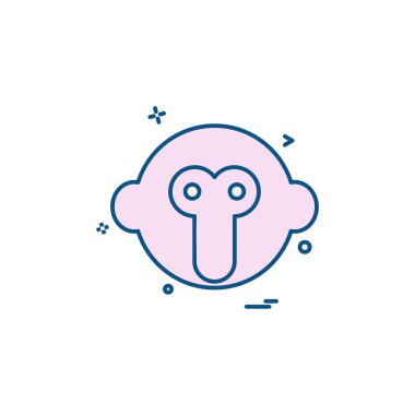 Maymun simge tasarlamak vektör