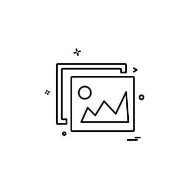 Görüntü simgesi tasarım, renkli vektör çizim