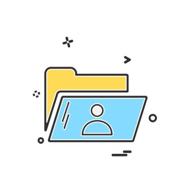 Klasör simge tasarlamak vektör