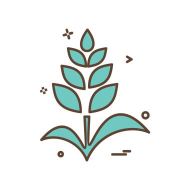 Bitki simgesi tasarım vektörü