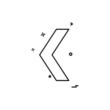 Sol ok simgesi tasarım vektörü