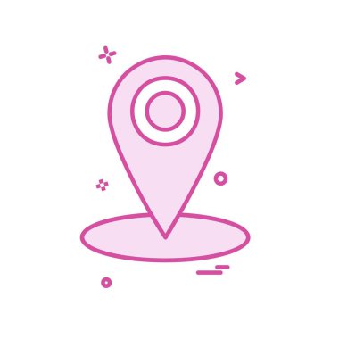 Gezinti simgesi tasarım, renkli vektör çizim