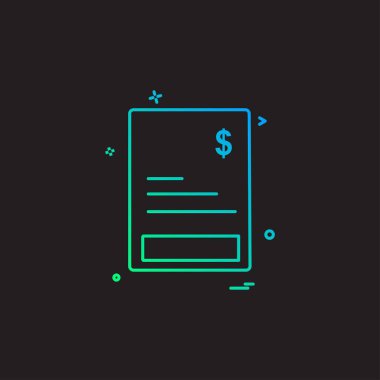 Fatura simge tasarlamak vektör