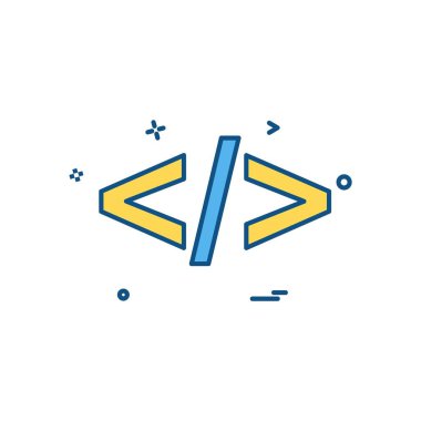 Kod simgesi tasarım vektörü