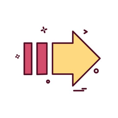 Sağ ok simge tasarlamak vektör