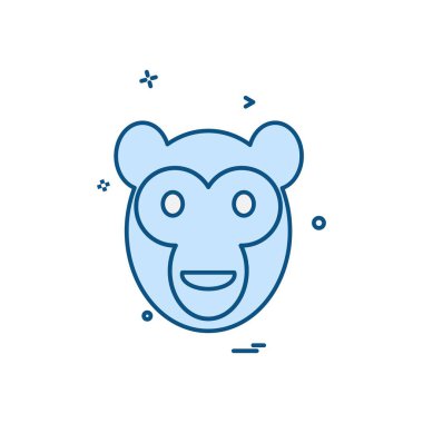 Maymun simge tasarlamak vektör