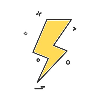 Gök gürültüsü simge tasarlamak vektör