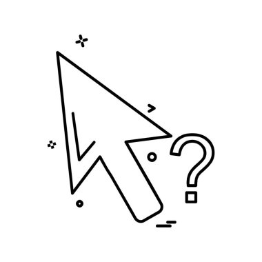 Fare imleci simgesi tasarım vektörü