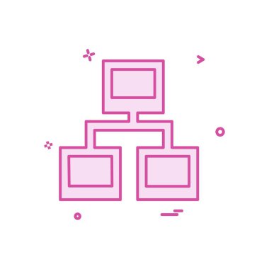 Ağ simgesi tasarım vektörü