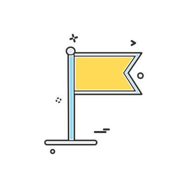 Bayrak simgesi tasarım vektörü