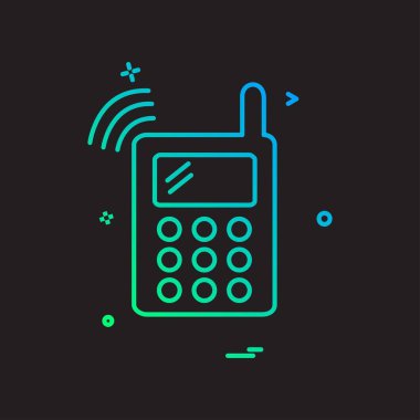 Mobil simge tasarım vektörü