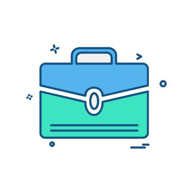 Evrak Çantası'nı simge tasarlamak vektör 