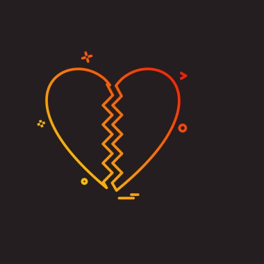 Kalp simgesi tasarım, Sevgililer günü için vektör çizim