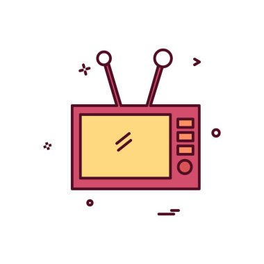 TV simgesi tasarım vektörü