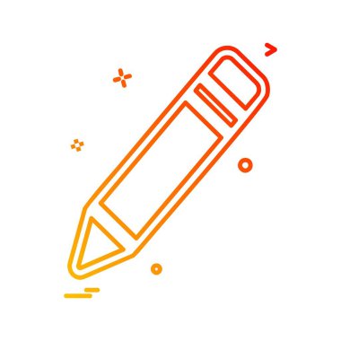 Kalem simgesi tasarım vektörü 