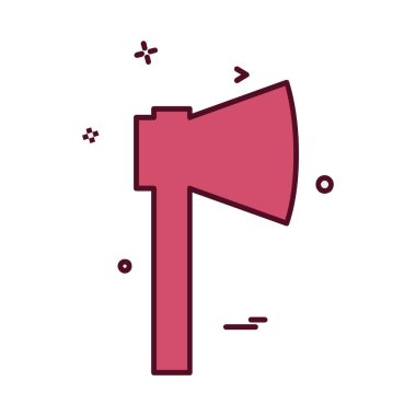 Araçlar simgesi tasarım axe, illüstrasyon vektör