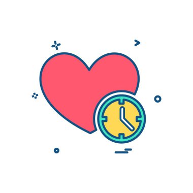 Kalp simgesi tasarım, Sevgililer günü için vektör çizim