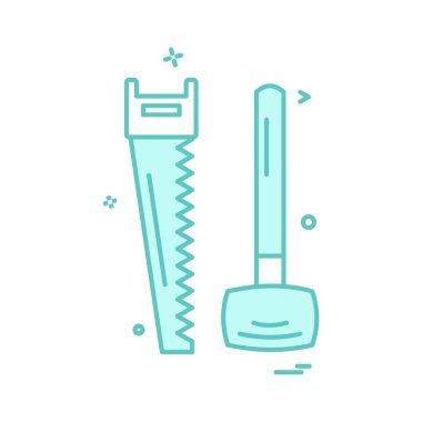 Günlük çekiç işçiliği ikon vektör tasarımına şahit oldu