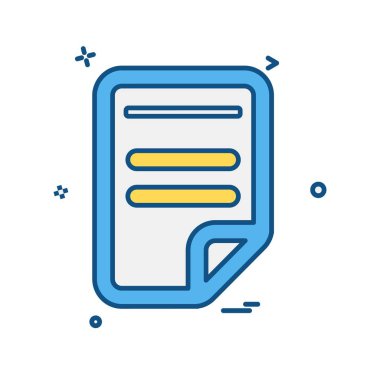 Belge simgesi tasarım vektörü