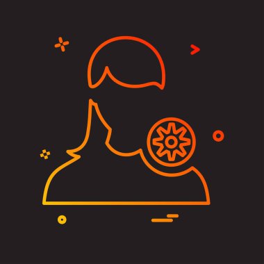 Avatar kadın simge tasarım vektörü 