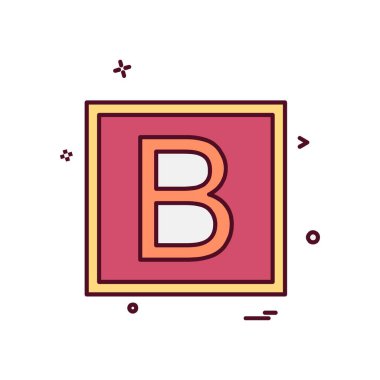 Kalın simge tasarım vektörü