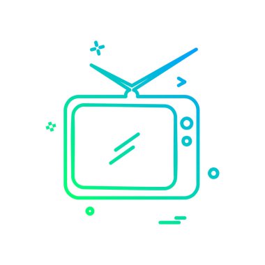TV simgesi tasarım vektörü